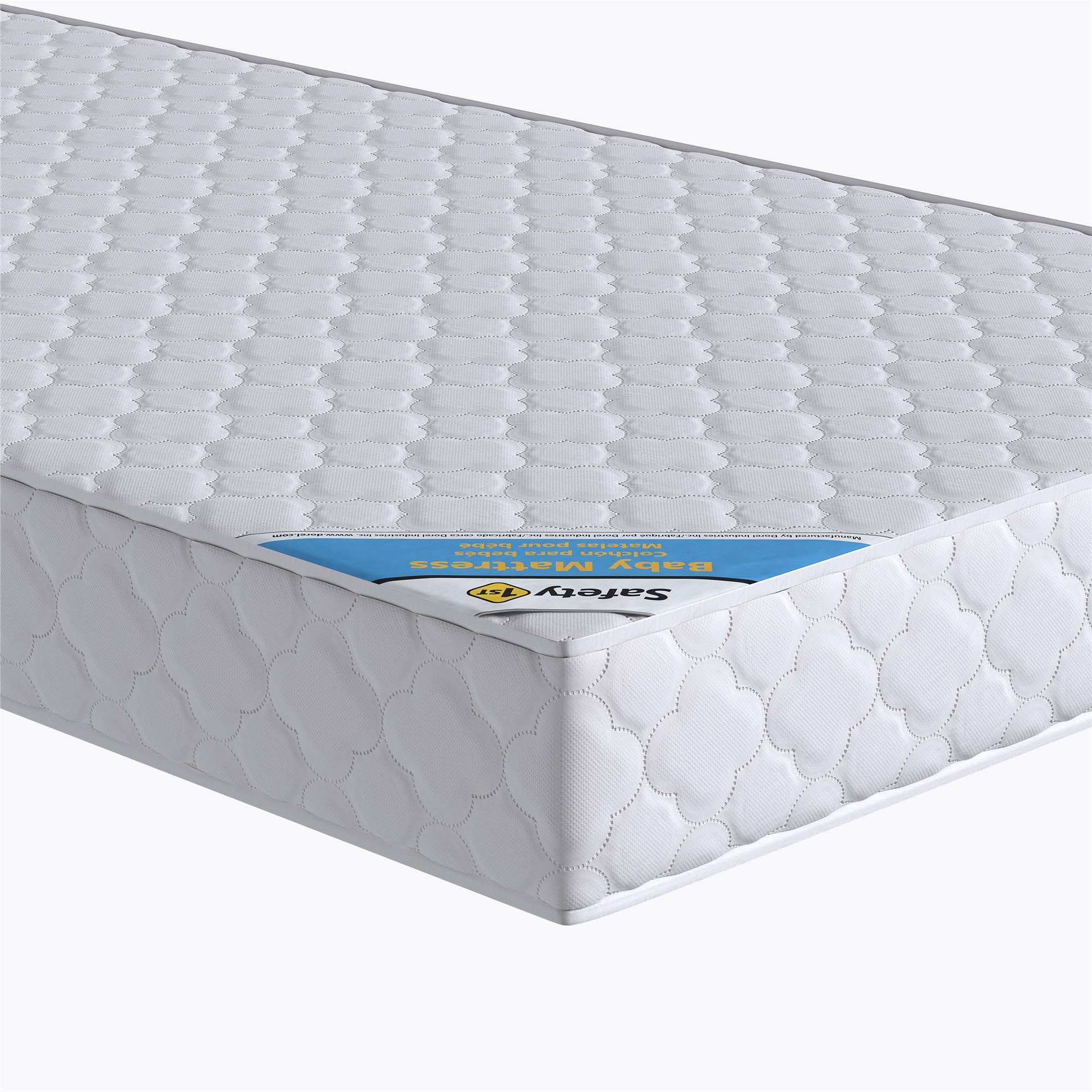 Safety 1st Grow with Me 5" Dual Sided 2-in-1 Antimicrobial Crib & Toddler Mattress, White Cloud - White - Crib & Toddler Mattress
