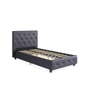 DHP Dakota Upholstered Bed Frame - Gray - Twin