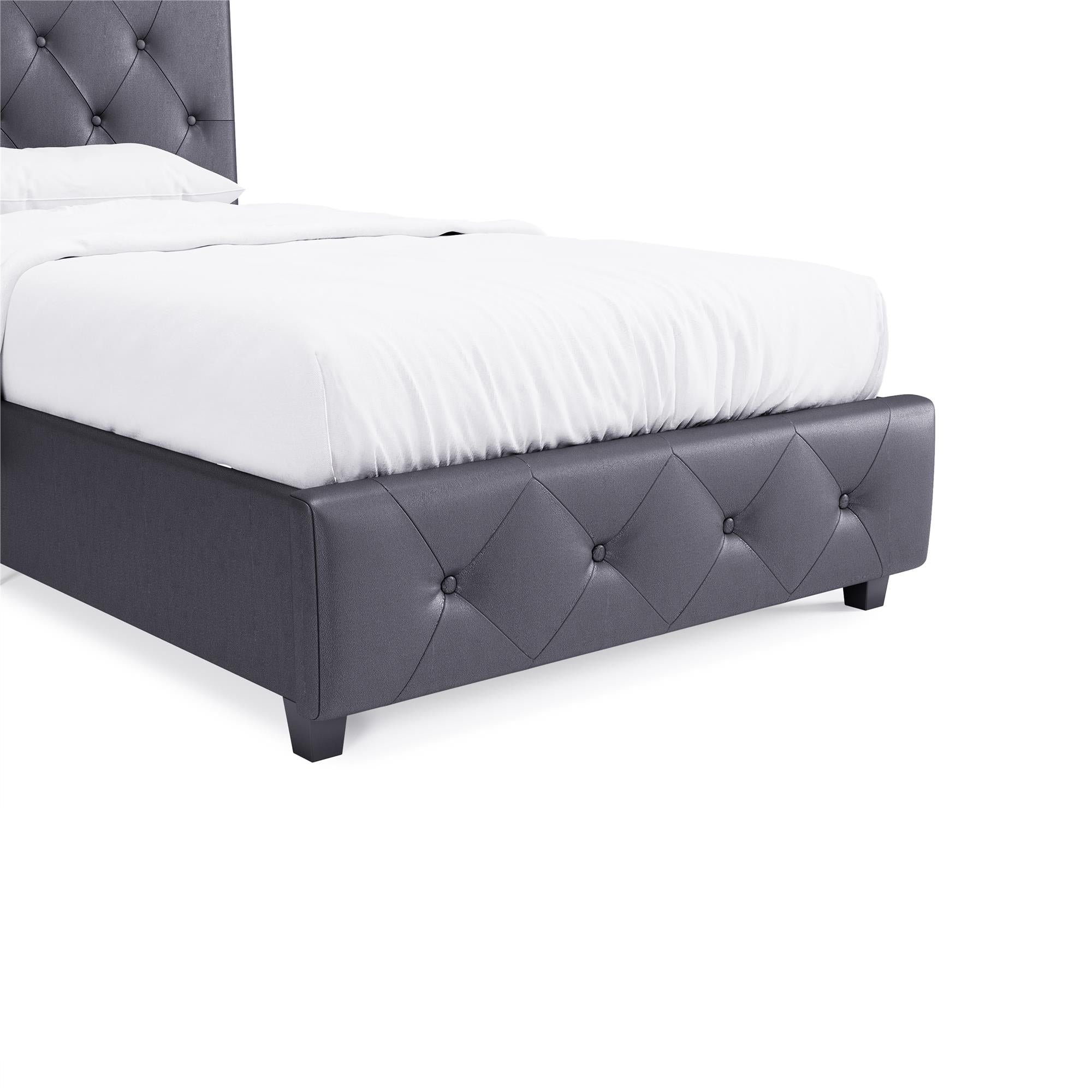 DHP Dakota Upholstered Bed Frame - Gray - Twin