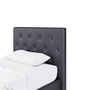 DHP Dakota Upholstered Bed Frame - Gray - Twin