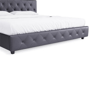DHP Dakota Upholstered Bed Frame - Gray - King