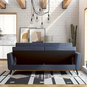 DHP Parker Futon Sofa Bed with Storage - Blue