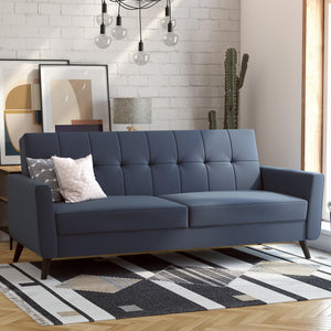 DHP Parker Futon Sofa Bed with Storage - Blue