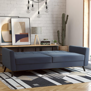 DHP Parker Futon Sofa Bed with Storage - Blue