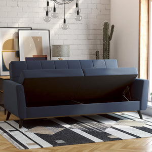 DHP Parker Futon Sofa Bed with Storage - Blue