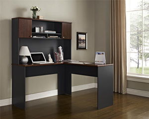 Ameriwood Home The Works L Desk - Cherry