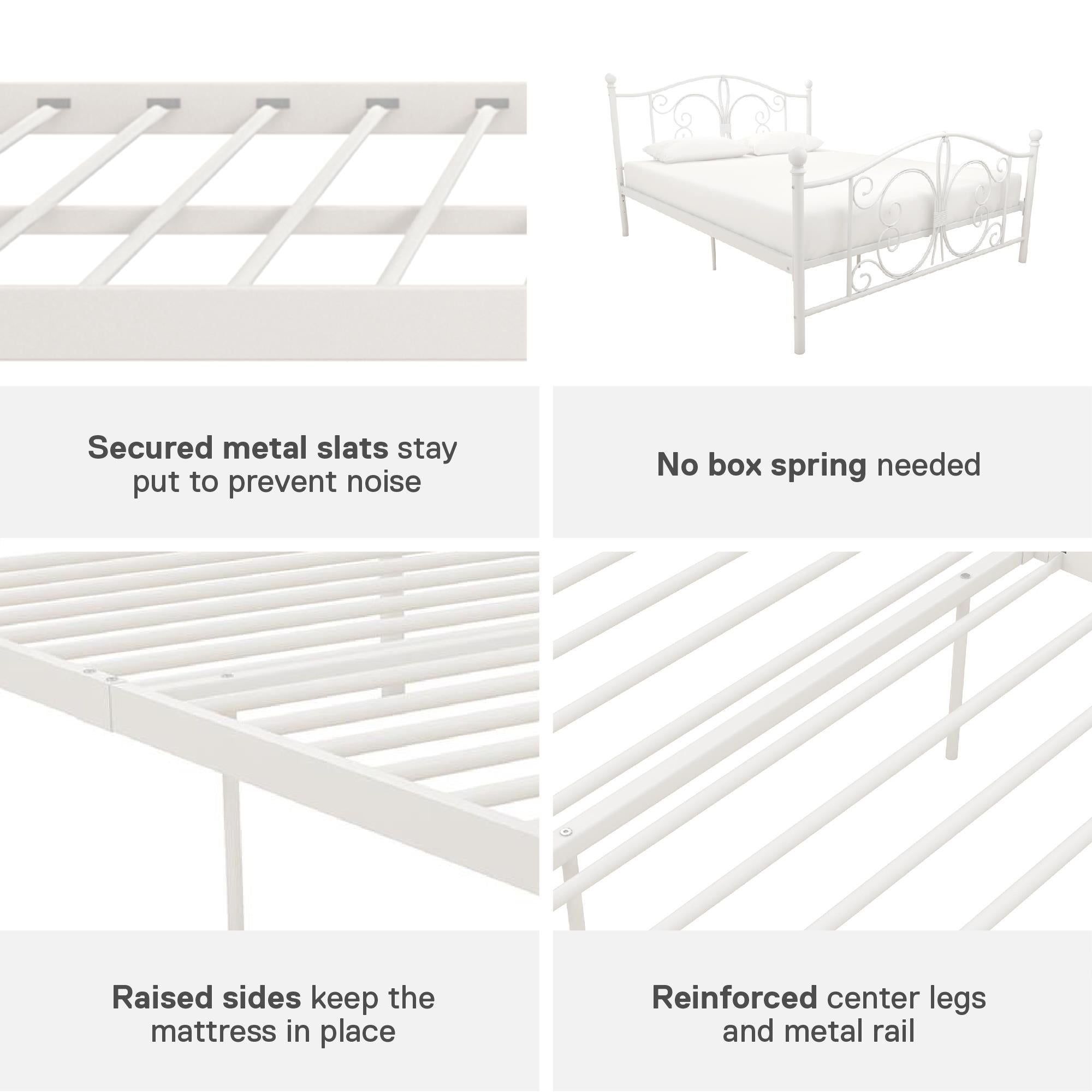 DHP Bombay Metal Bed Frame - White - Full