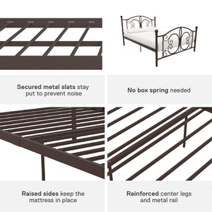 DHP Bombay Metal Bed Frame - Bronze - Queen