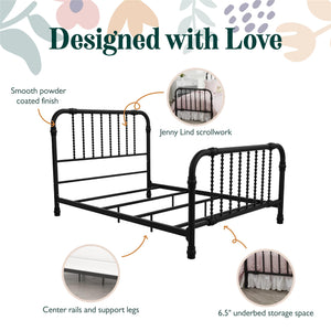 Max & Finn Wren Metal Bed - Black - Full