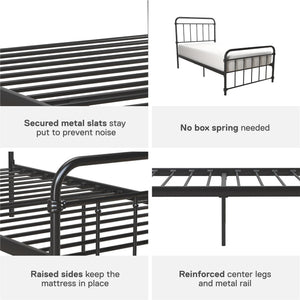 DHP Wallace Metal Bed Frame - Black - Twin