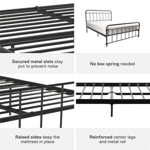 DHP Wallace Metal Bed Frame - Black - Full