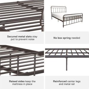 DHP Wallace Metal Bed Frame - Bronze - Full