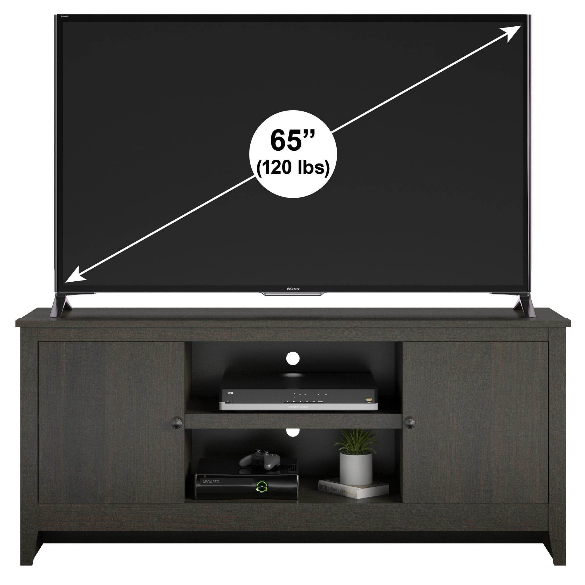 Ameriwood Home Thaylor TV Stand for TVs up to 65" - Florence Walnut