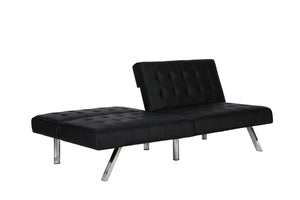 DHP Emily Armless Futon Sofa Bed - Black