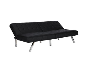 DHP Emily Armless Futon Sofa Bed - Black