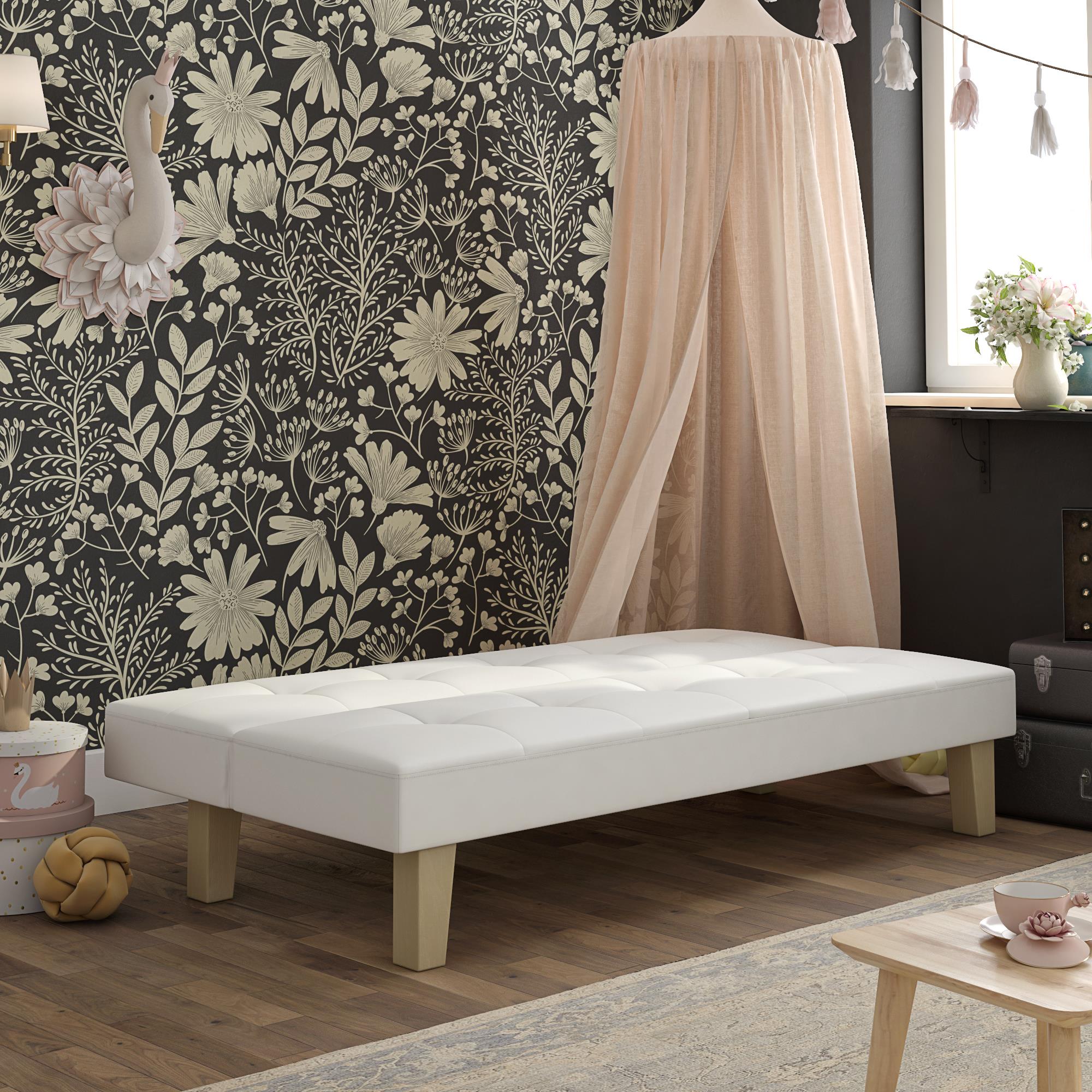 DHP Aria Futon Sofa Bed - White