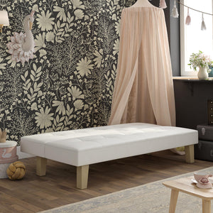 DHP Aria Futon Sofa Bed - White