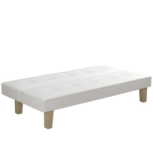 DHP Aria Futon Sofa Bed - White