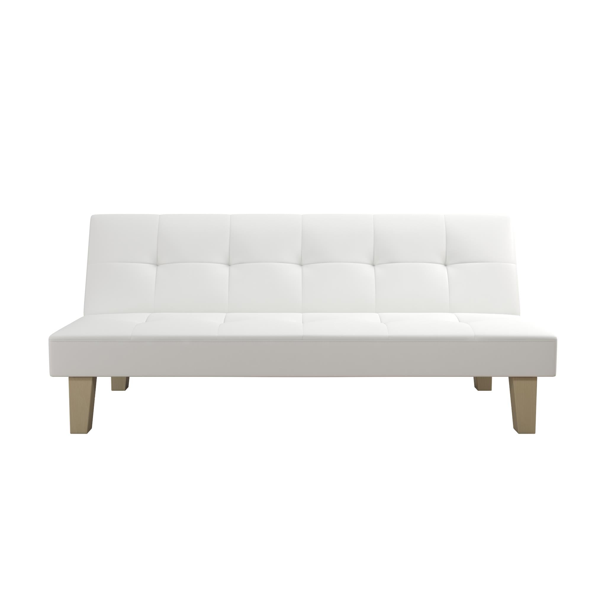 DHP Aria Futon Sofa Bed - White