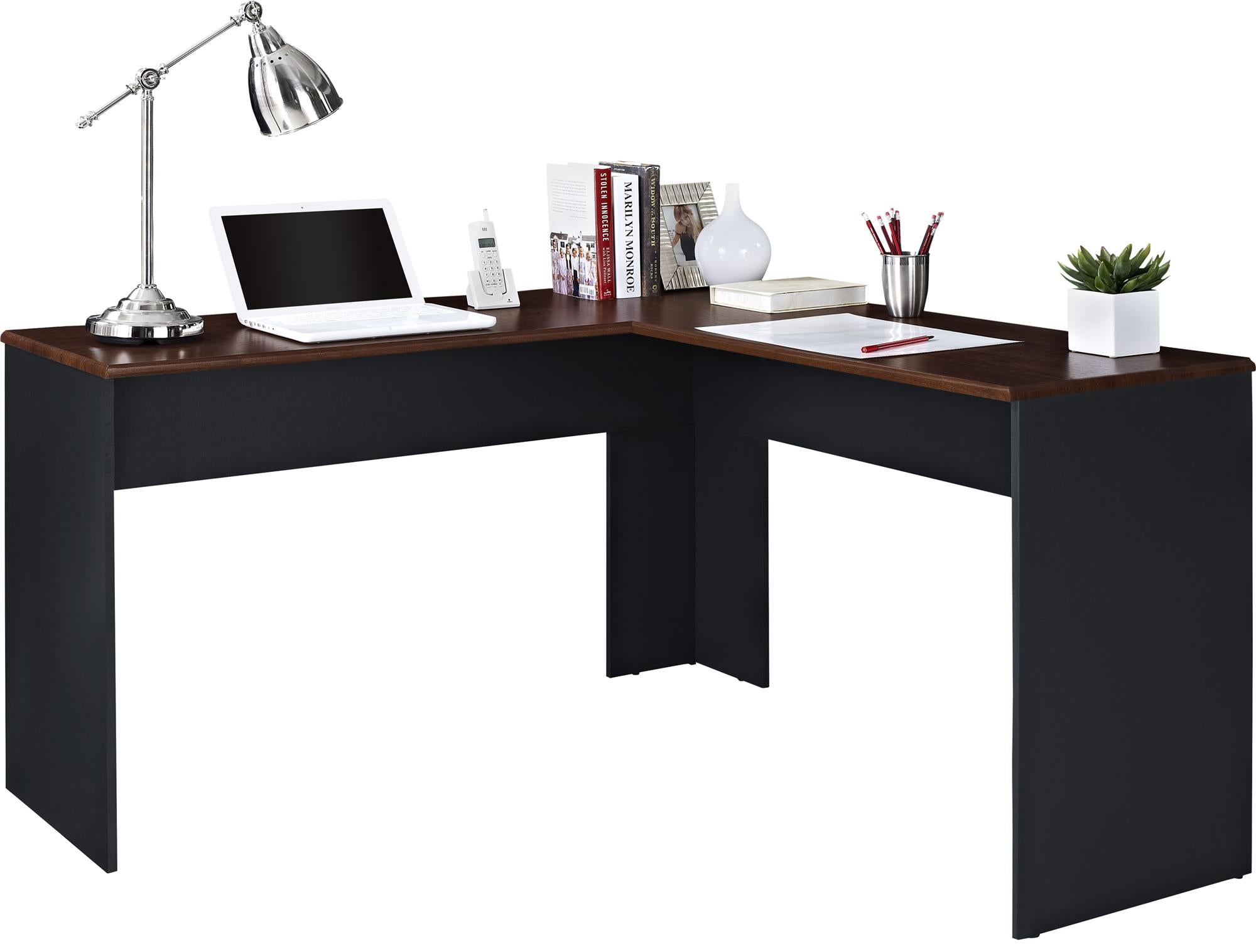 Ameriwood Home The Works L Desk - Cherry
