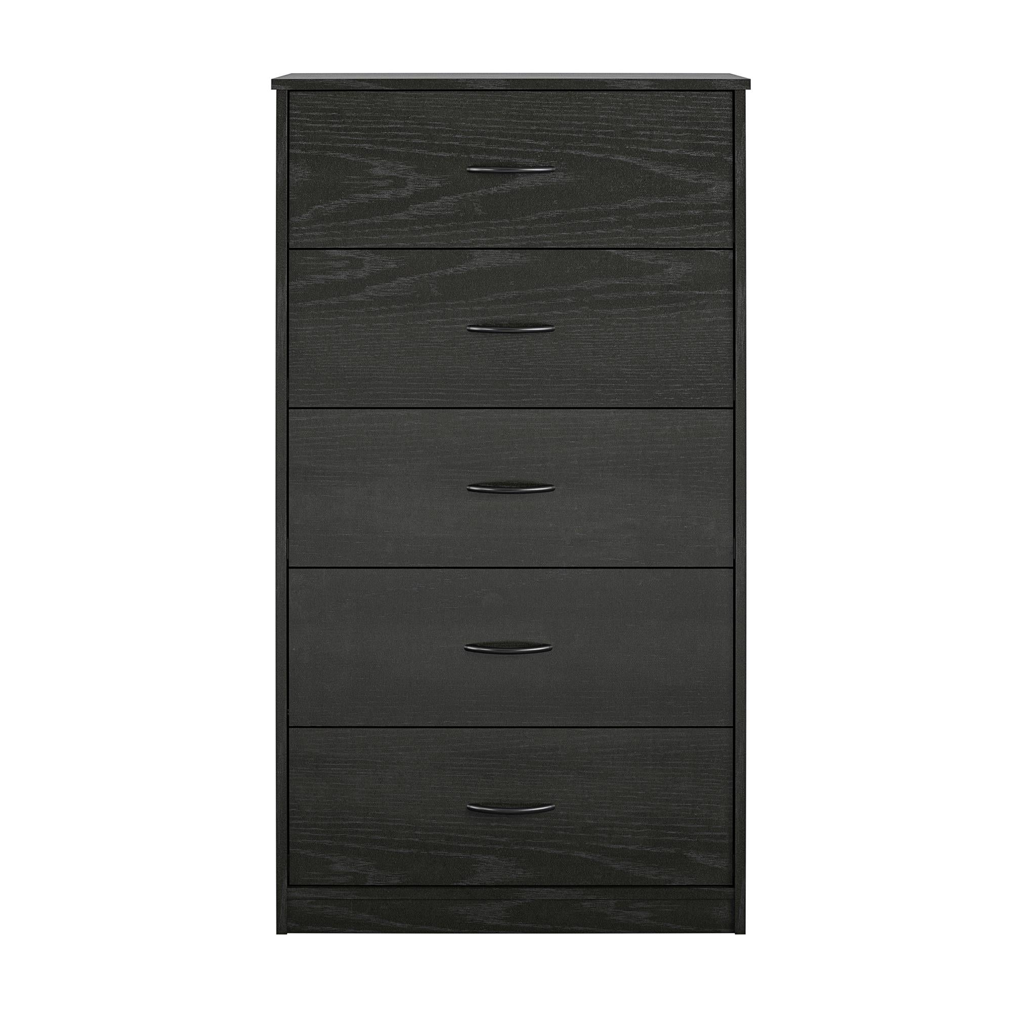 Ameriwood Home Emery 5 Drawer Dresser - Black Oak - 5 Drawer