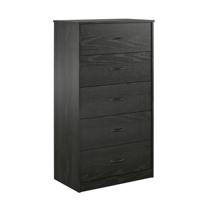 Ameriwood Home Emery 5 Drawer Dresser - Black Oak - 5 Drawer