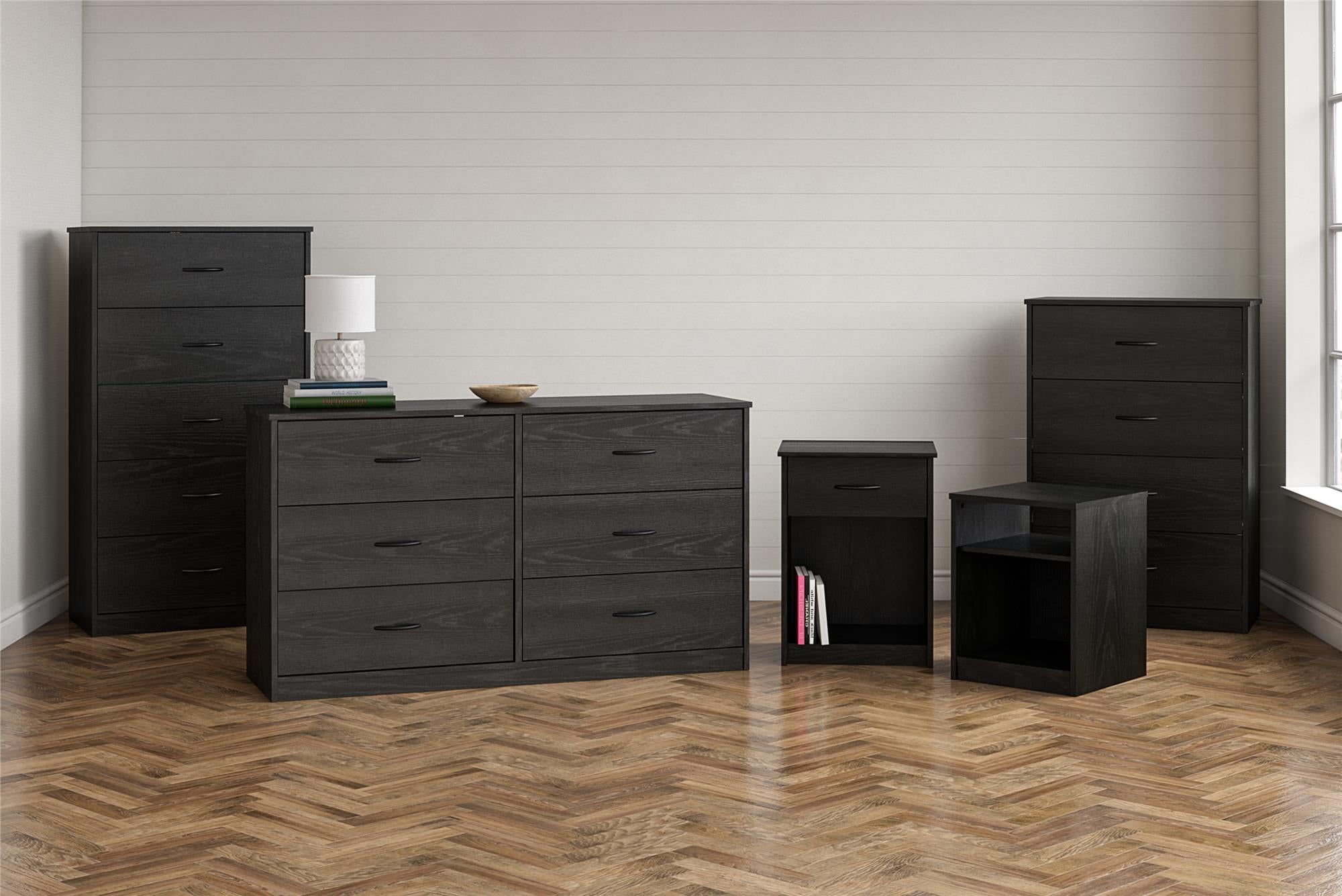 Ameriwood Home Emery 5 Drawer Dresser - Black Oak - 5 Drawer