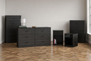 Ameriwood Home Emery 5 Drawer Dresser - Black Oak - 5 Drawer