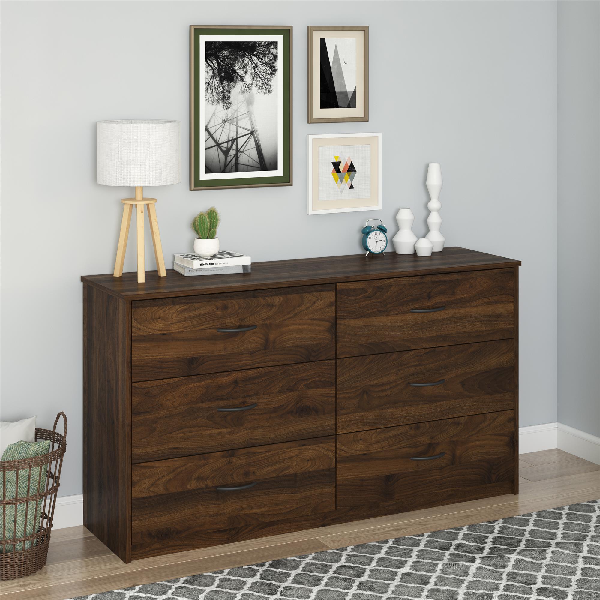 Ameriwood Home Emery 6 Drawer Dresser - Florence Walnut