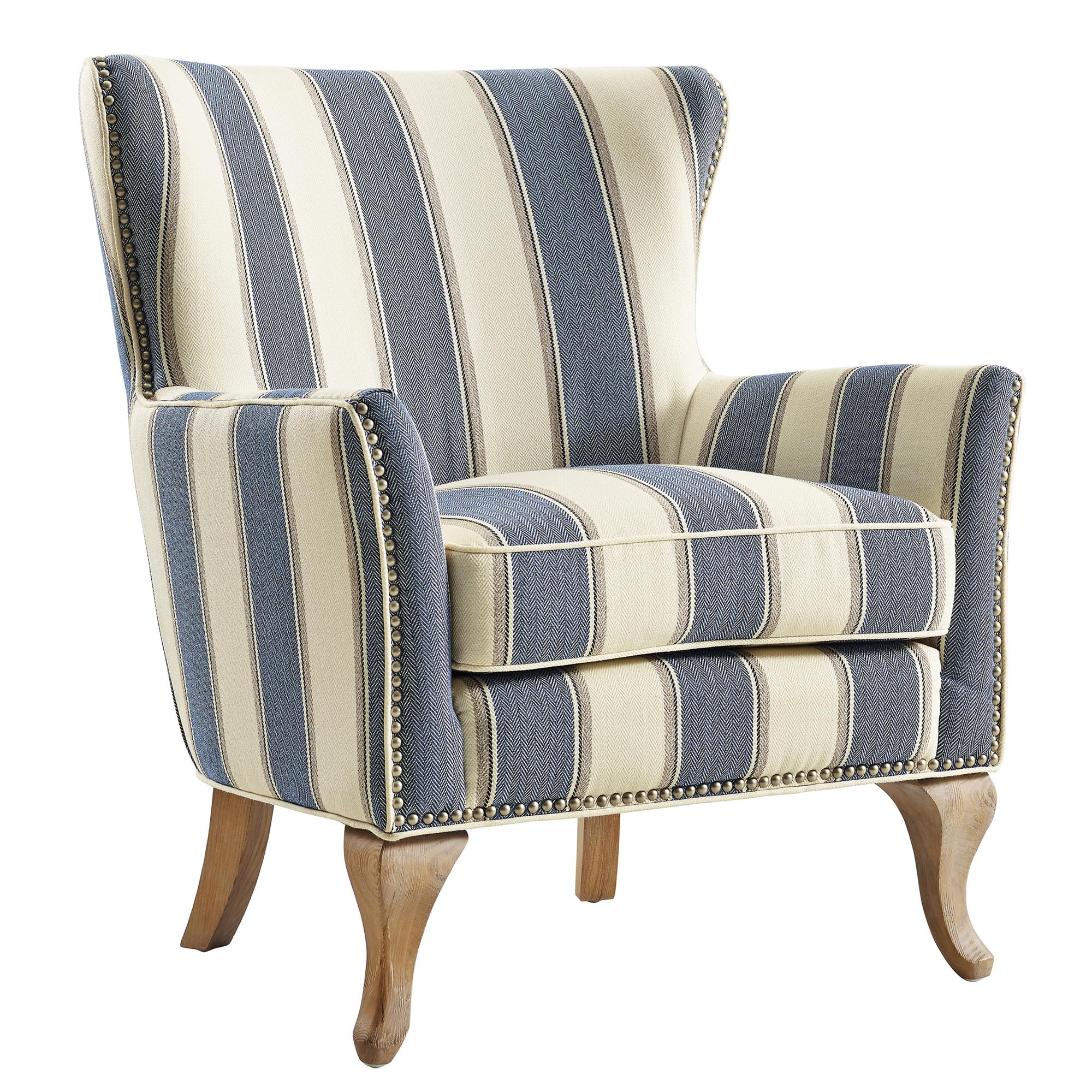 DHP Reva Accent Chair - Blue Stripe