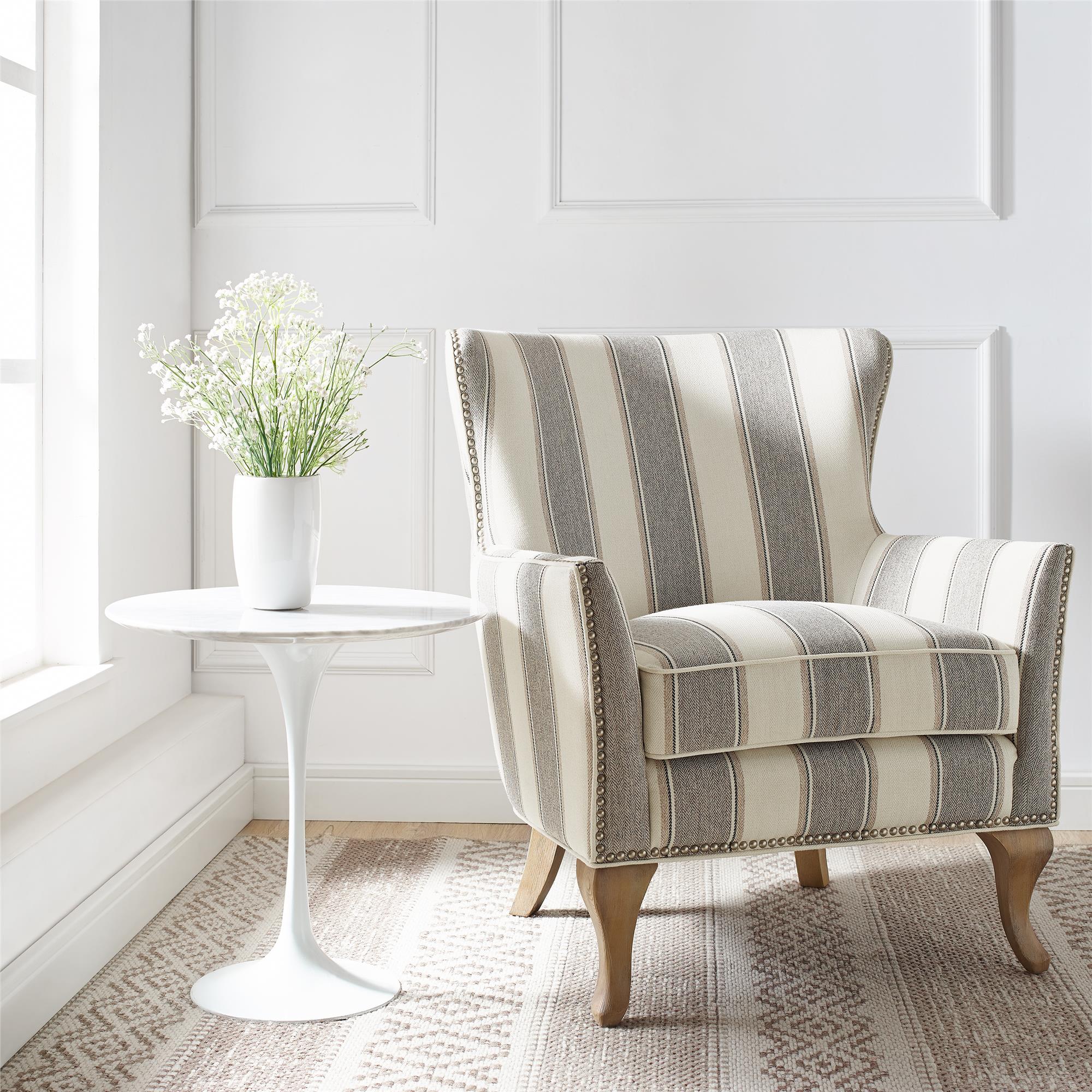 DHP Reva Accent Chair - Gray Stripe