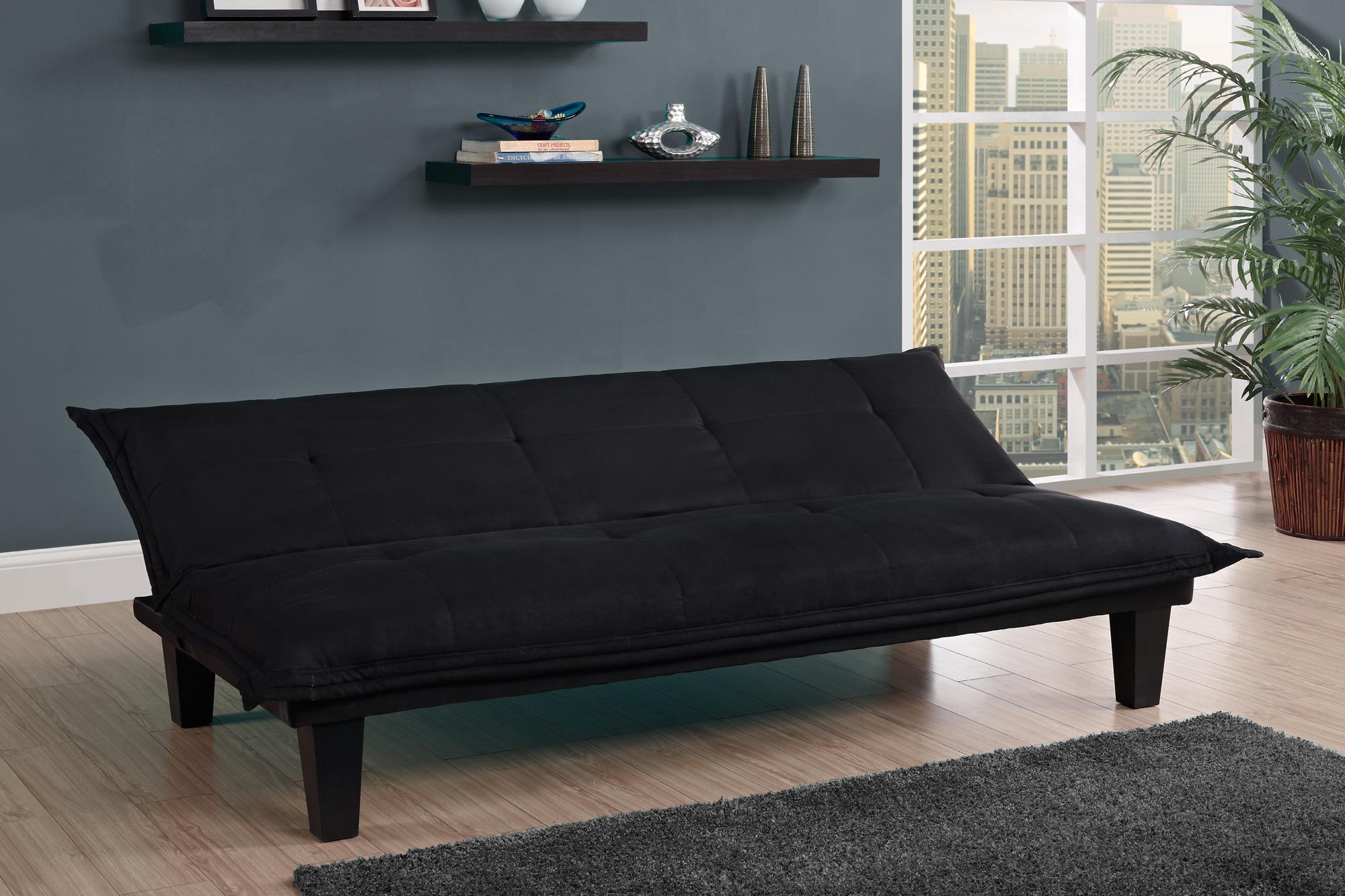 DHP Lodge Futon Sofa Bed - Black