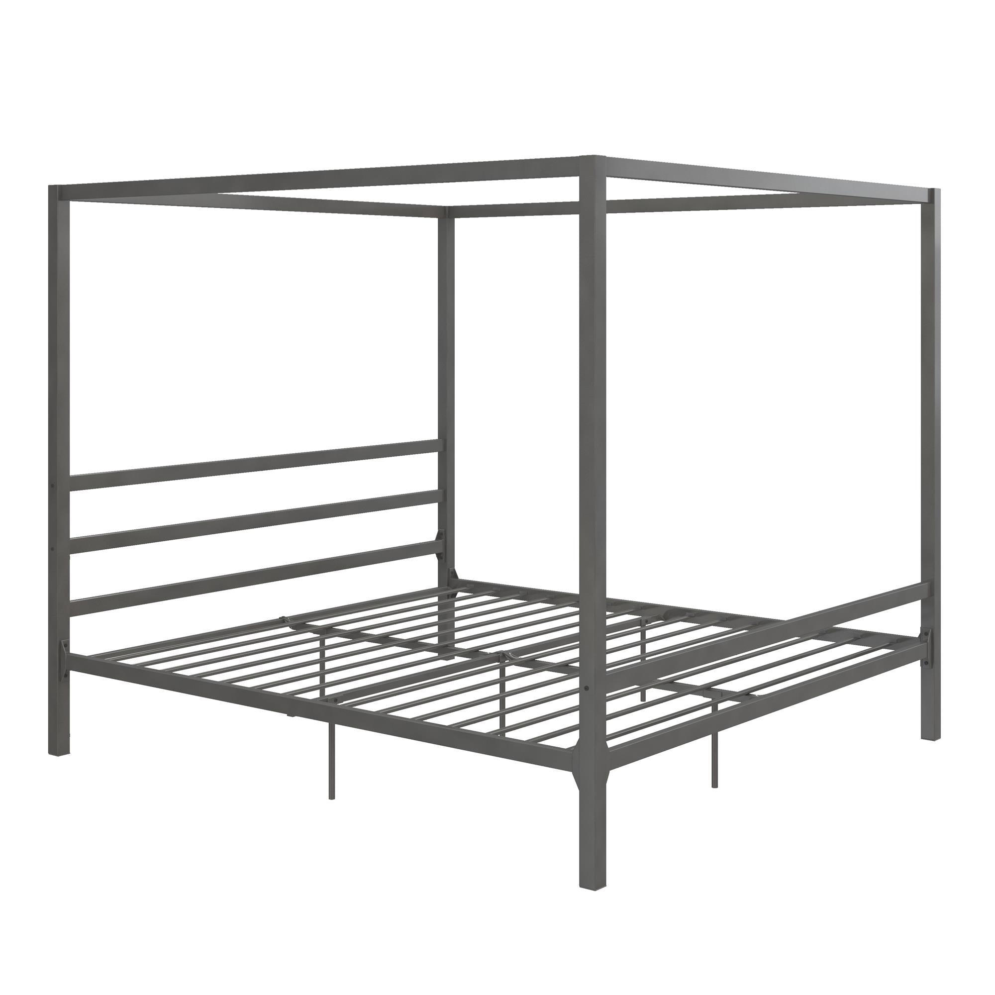 DHP Modern Metal Canopy Bed - Gray - King
