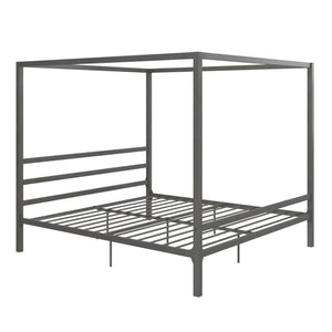DHP Modern Metal Canopy Bed - Gray - King