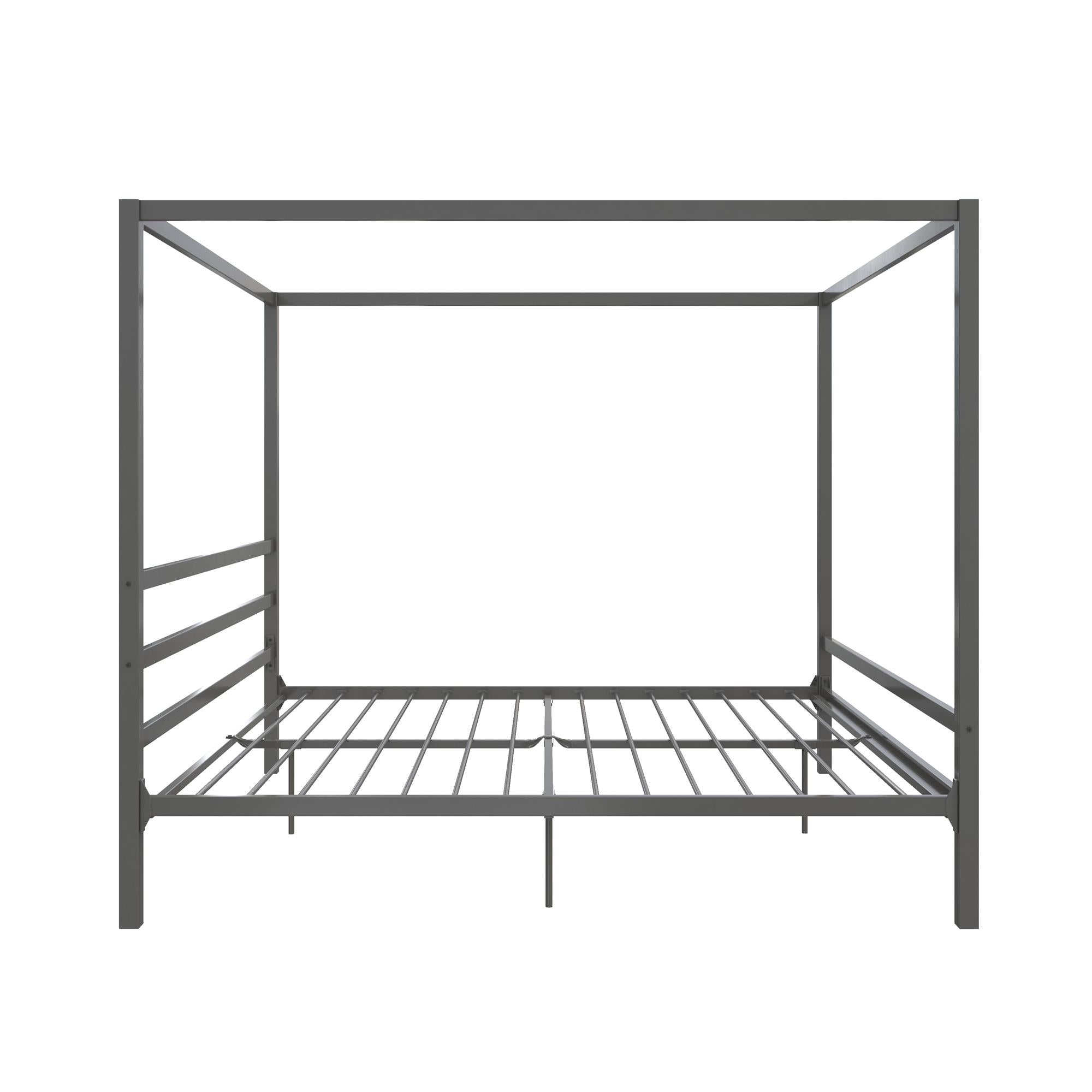 DHP Modern Metal Canopy Bed - Gray - King