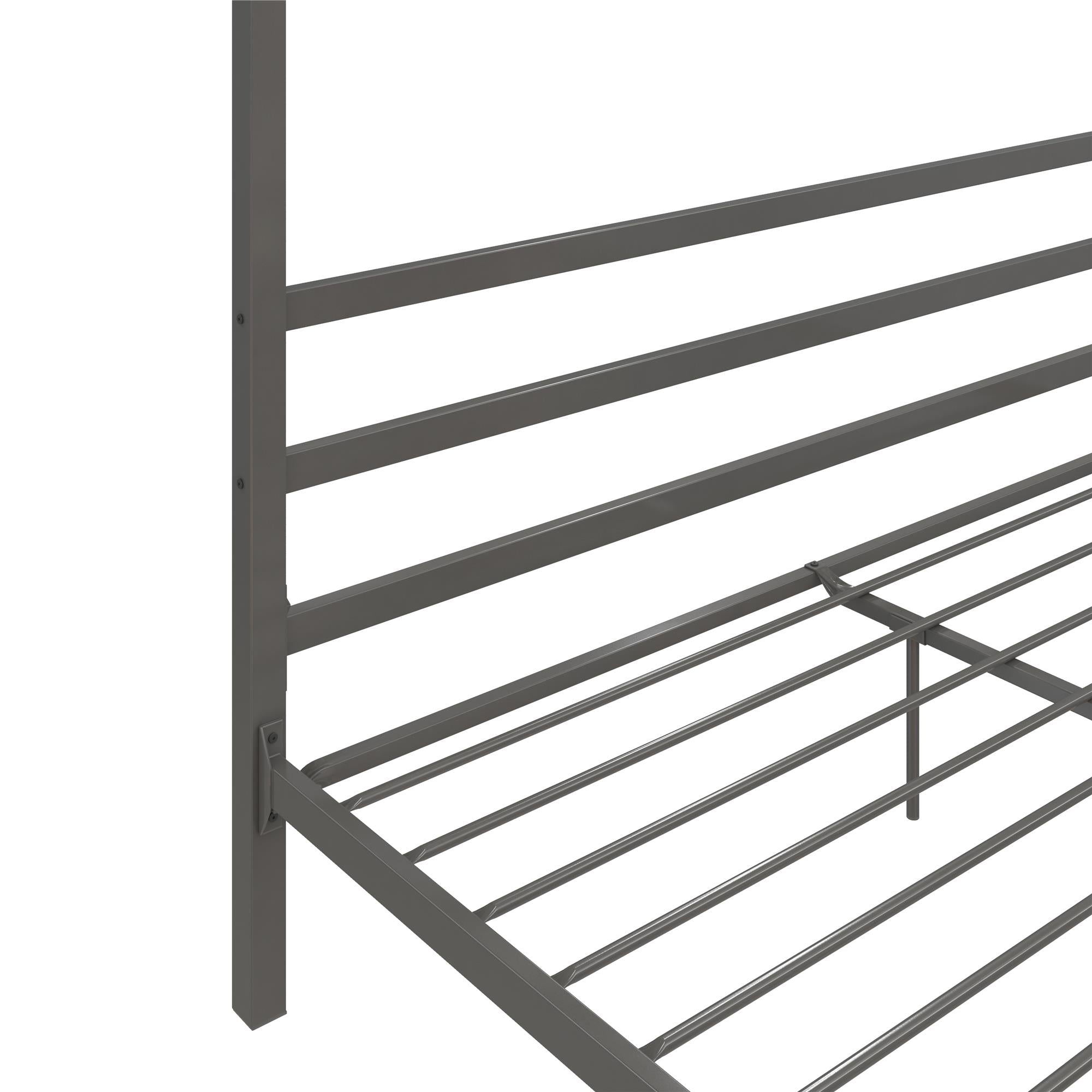 DHP Modern Metal Canopy Bed - Gray - King