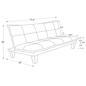 DHP Lodge Futon Sofa Bed - Dark Gray