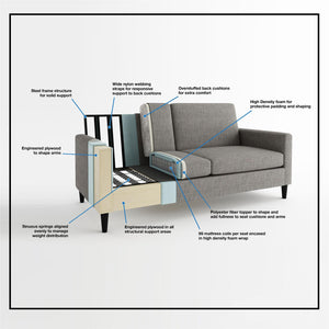 DHP Kaci Loveseat - Gray