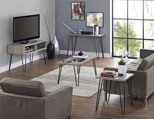 Ameriwood Home Owen Retro Computer Desk - Distressed Gray Oak