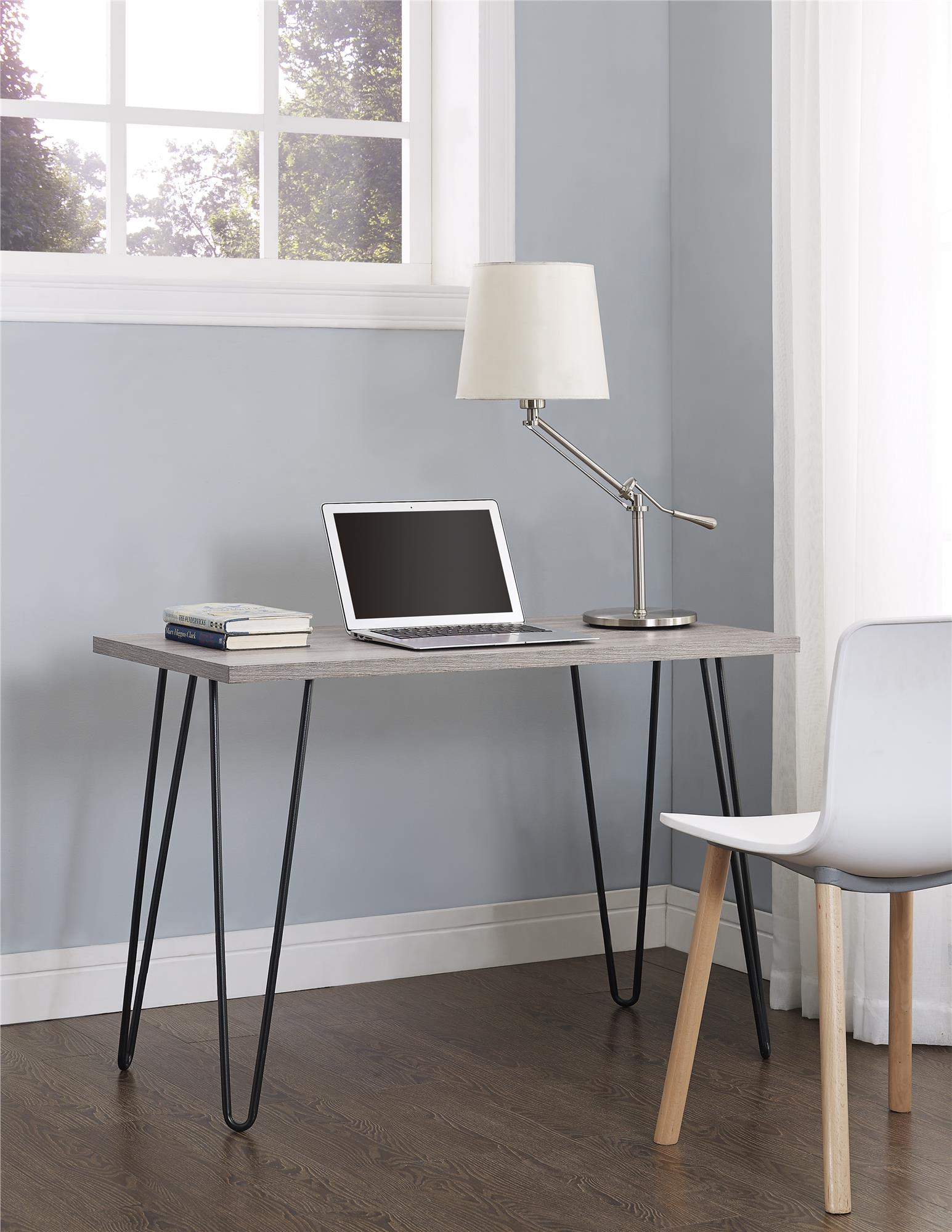 Ameriwood Home Owen Retro Computer Desk - Distressed Gray Oak