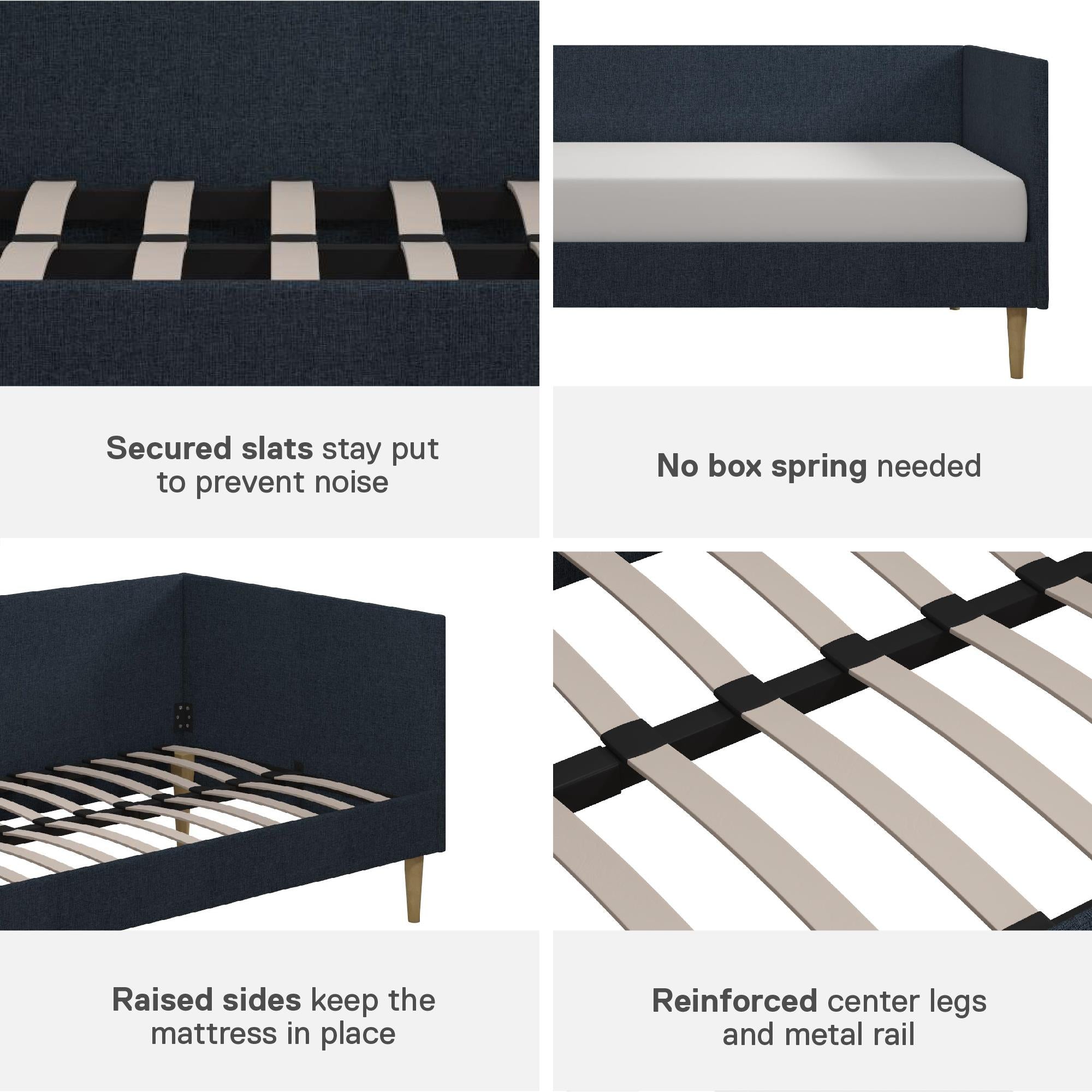 DHP Franklin Mid Century Daybed - Blue Linen - Twin