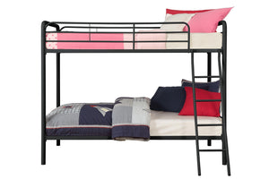 DHP Dusty Kids' Bunk Bed - Black - Twin-Over-Twin