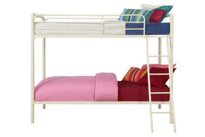 DHP Dusty Kids' Bunk Bed - White - Twin-Over-Twin