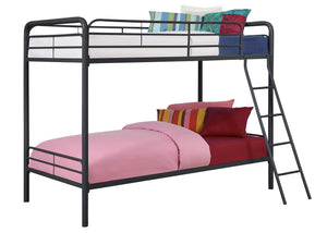 DHP Dusty Kids' Bunk Bed - Black - Twin-Over-Twin