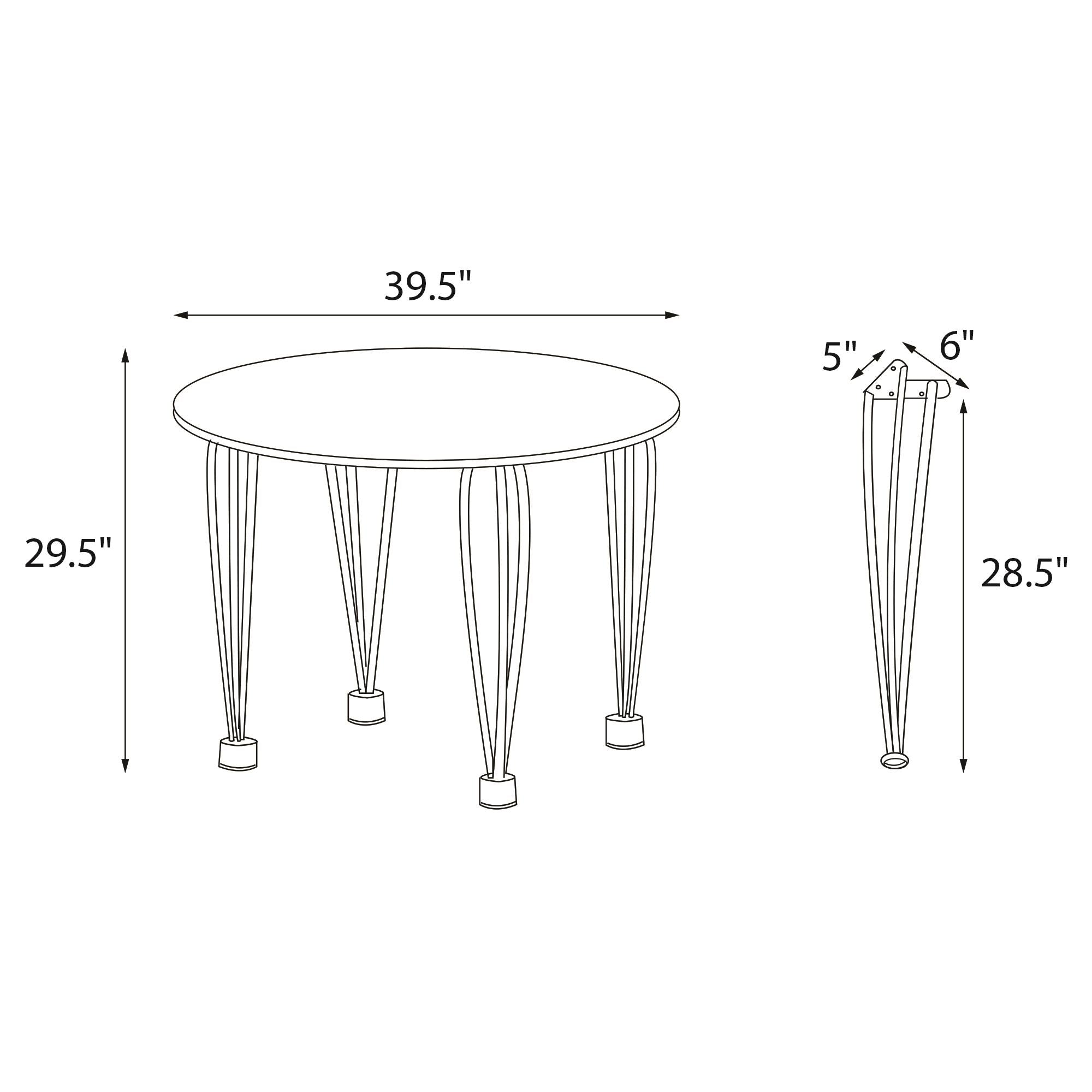 DHP Round Dining Table Top - Natural