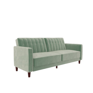 DHP Pin Tufted Futon Sofa Bed - Light Green