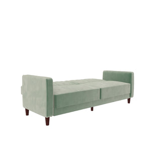 DHP Pin Tufted Futon Sofa Bed - Light Green