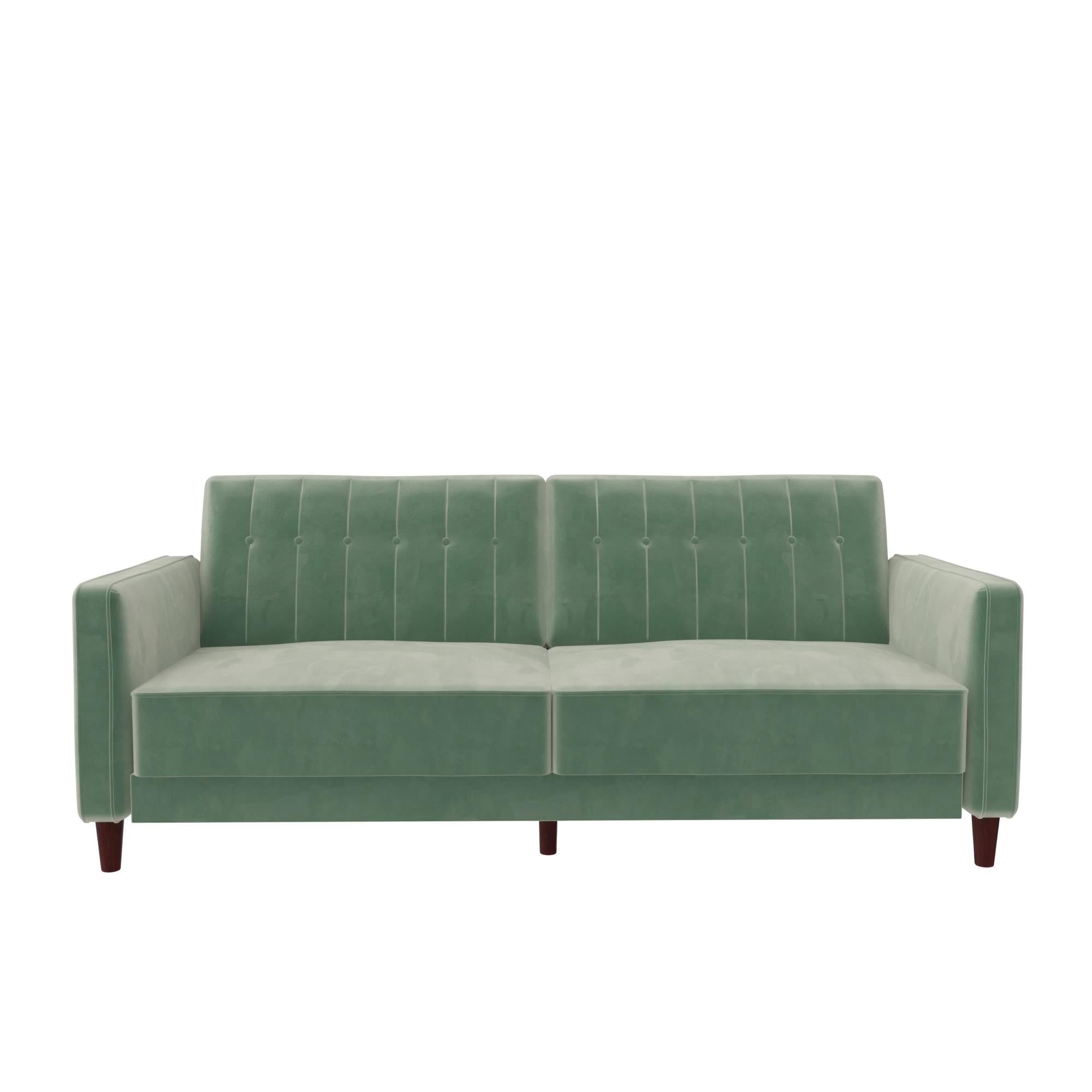 DHP Pin Tufted Futon Sofa Bed - Light Green