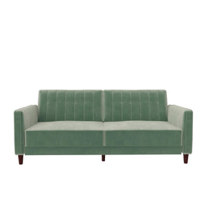 DHP Pin Tufted Futon Sofa Bed - Light Green