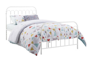 Novogratz Bright Pop Metal Bed - White - Twin